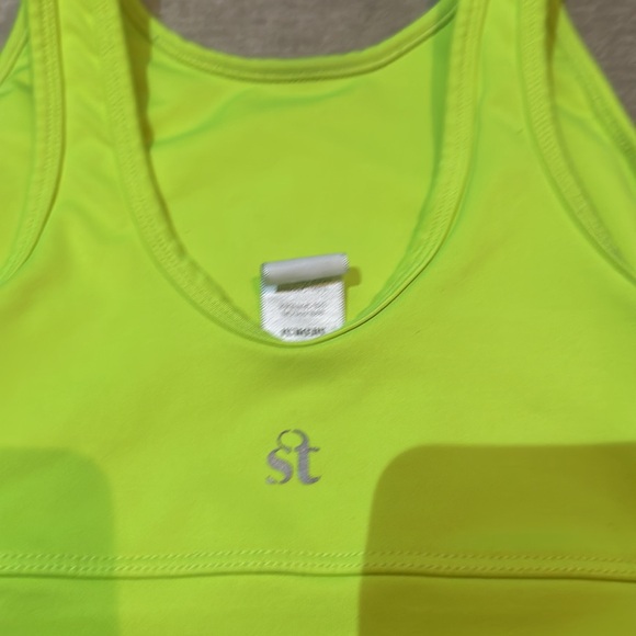 Strut This Neon Yellow Sports Bra Size Medium - Picture 3 of 4